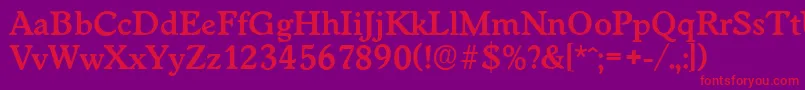 WorcesterserialBold Font – Red Fonts on Purple Background