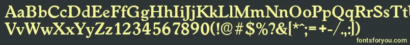 WorcesterserialBold Font – Yellow Fonts on Black Background