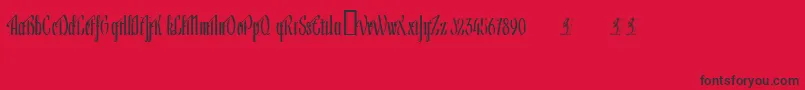 Lageni Font – Black Fonts on Red Background