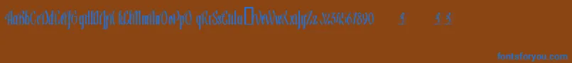 Шрифт Lageni – синие шрифты на коричневом фоне