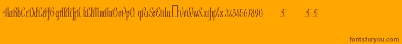 Lageni Font – Brown Fonts on Orange Background