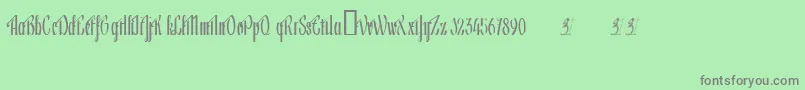 Шрифт Lageni – серые шрифты на зелёном фоне