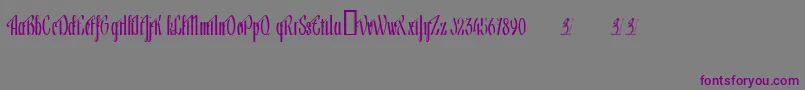Lageni-Schriftart – Violette Schriften auf grauem Hintergrund