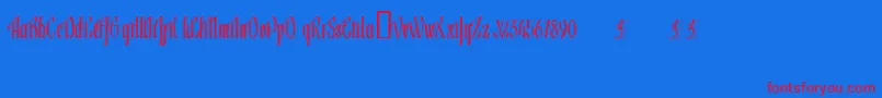 フォントLageni – 赤い文字の青い背景