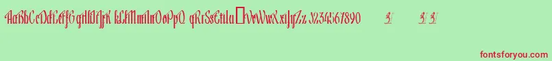 Lageni Font – Red Fonts on Green Background