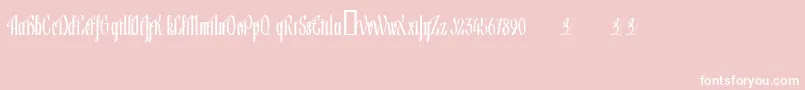 フォントLageni – ピンクの背景に白い文字
