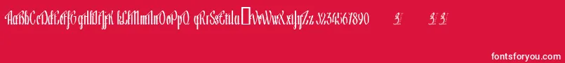 フォントLageni – 赤い背景に白い文字