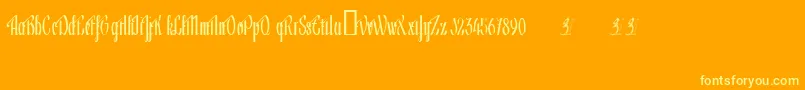 Lageni Font – Yellow Fonts on Orange Background