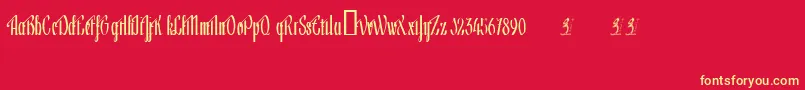 Lageni Font – Yellow Fonts on Red Background