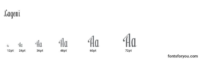 Lageni Font Sizes