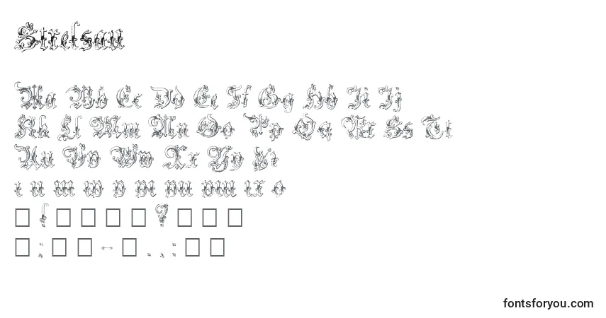 Schriftart Strelsau – Alphabet, Zahlen, spezielle Symbole