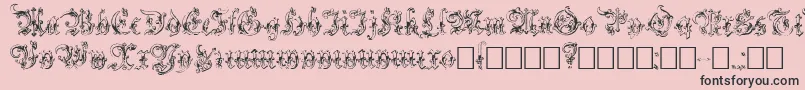 Strelsau Font – Black Fonts on Pink Background