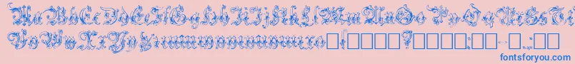 Strelsau Font – Blue Fonts on Pink Background