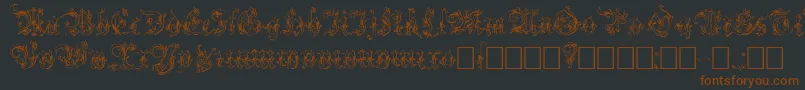 Strelsau Font – Brown Fonts on Black Background