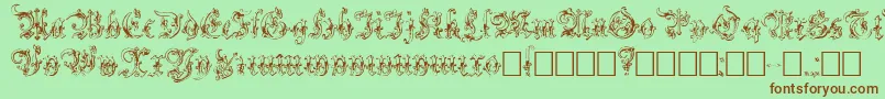 Strelsau Font – Brown Fonts on Green Background