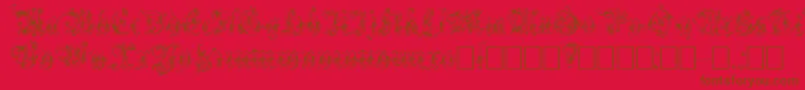 Strelsau Font – Brown Fonts on Red Background