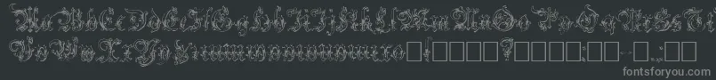 Strelsau Font – Gray Fonts on Black Background