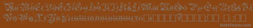 Strelsau Font – Gray Fonts on Brown Background