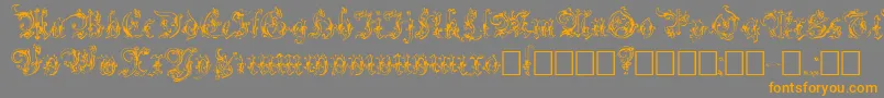 Strelsau Font – Orange Fonts on Gray Background