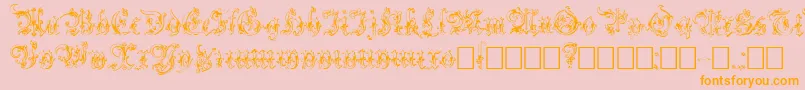 Strelsau Font – Orange Fonts on Pink Background