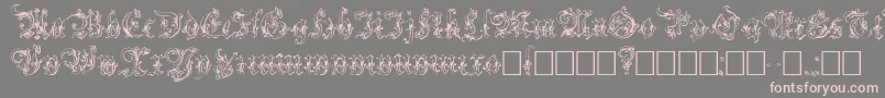 フォントStrelsau – 灰色の背景にピンクのフォント