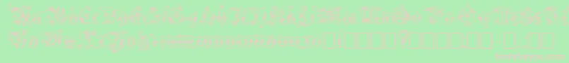 Strelsau Font – Pink Fonts on Green Background