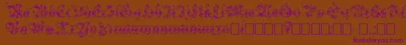 Strelsau Font – Purple Fonts on Brown Background