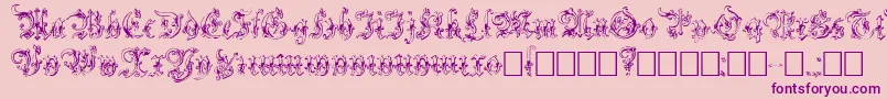 Strelsau Font – Purple Fonts on Pink Background