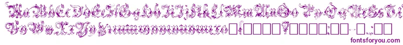 Strelsau Font – Purple Fonts on White Background