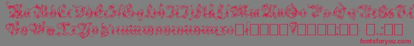 Strelsau Font – Red Fonts on Gray Background