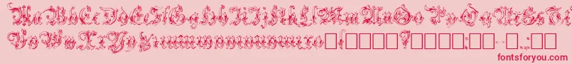 Strelsau Font – Red Fonts on Pink Background