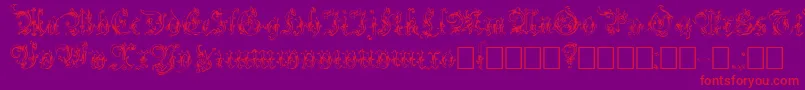 Police Strelsau – polices rouges sur fond violet