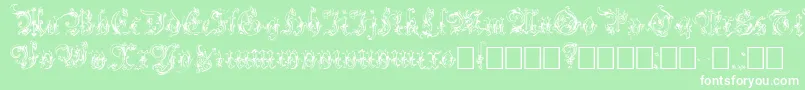Strelsau Font – White Fonts on Green Background