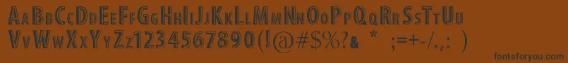 Шрифт StitchFont – чёрные шрифты на коричневом фоне