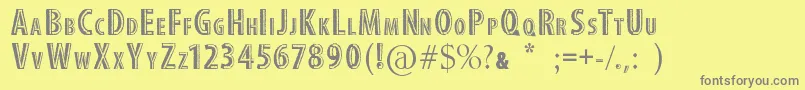 Police StitchFont – polices grises sur fond jaune