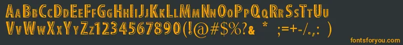 StitchFont Font – Orange Fonts on Black Background
