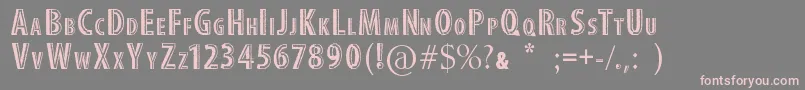 Police StitchFont – polices roses sur fond gris