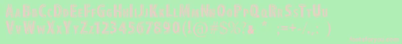 StitchFont Font – Pink Fonts on Green Background