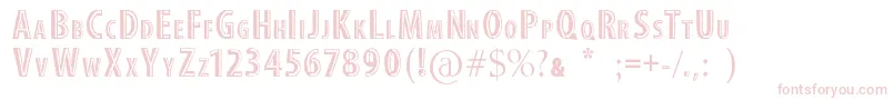 Czcionka StitchFont – różowe czcionki na białym tle