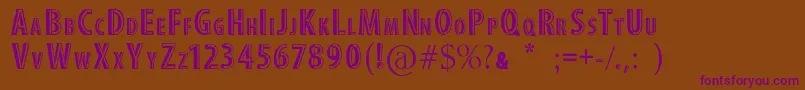 StitchFont Font – Purple Fonts on Brown Background