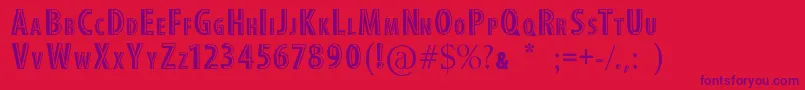StitchFont Font – Purple Fonts on Red Background