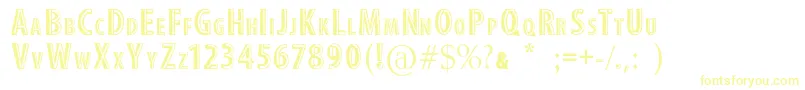 StitchFont Font – Yellow Fonts on White Background