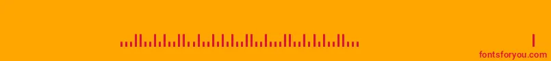 Czcionka Uspsbarcode – czerwone czcionki na pomarańczowym tle
