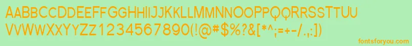 FlorencesansScCond Font – Orange Fonts on Green Background