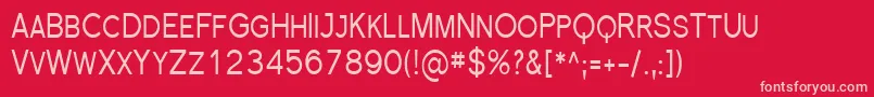 FlorencesansScCond Font – Pink Fonts on Red Background
