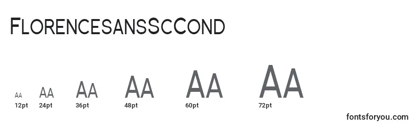 Размеры шрифта FlorencesansScCond