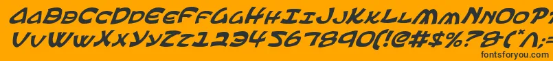 Шрифт EphesianItalic – чёрные шрифты на оранжевом фоне