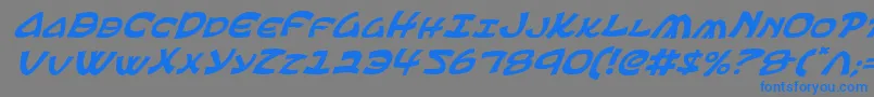 Police EphesianItalic – polices bleues sur fond gris