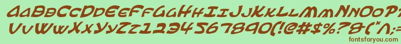 fuente EphesianItalic – Fuentes Marrones Sobre Fondo Verde