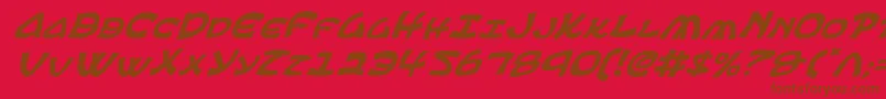 EphesianItalic Font – Brown Fonts on Red Background